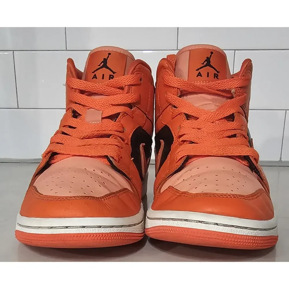 Air Jordan 1 Mid SE Rush Orange Black Women's Size 8 DM3381-600
